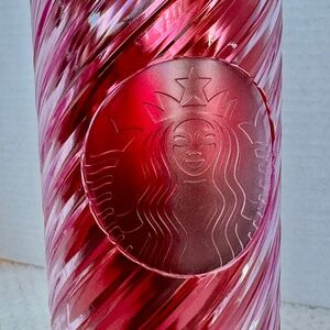 Starbucks Tumbler (Grande 16oz) 2022 Pink Swirl Iridescent Sip Lid Reusable